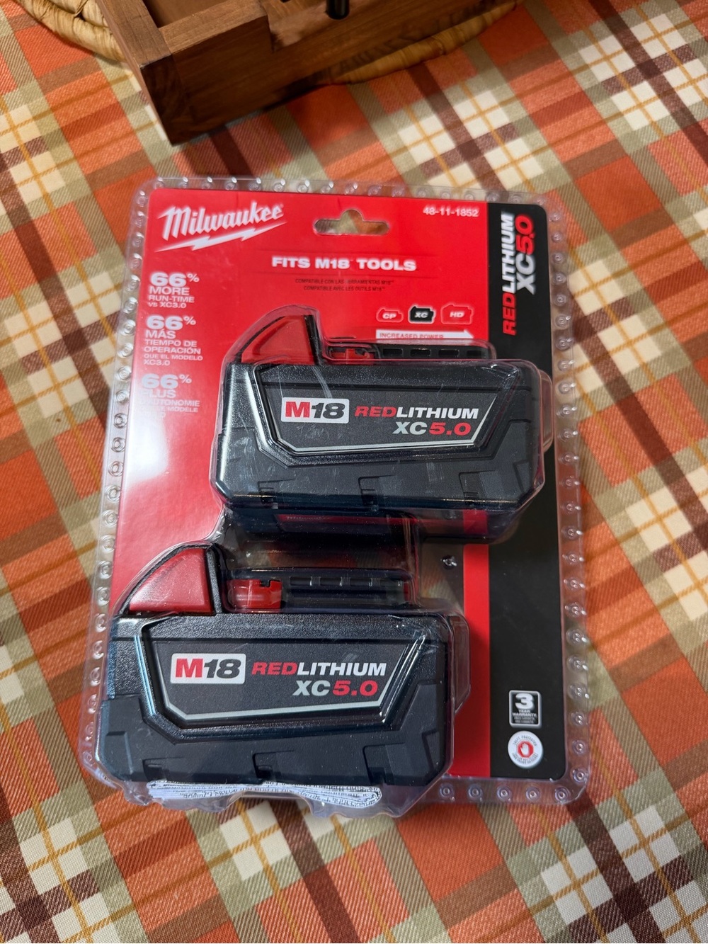 Milwaukee M18 REDLITHIUM XC5.0 Battery 2 pack